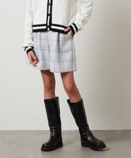 KJLKT44034 a.v.v KIDS(アー・ヴェ・ヴェ) [140-150]シャギーチェックショートパンツ ライトブルー