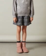 KJLKT44034 a.v.v KIDS(アー・ヴェ・ヴェ) [140-150]シャギーチェックショートパンツ ライトブルー
