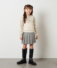 KJLKT45034 a.v.v KIDS(アー・ヴェ・ヴェ) [140-150]アシメプリーツスカパン ブラック