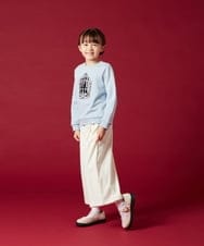 KJLKU41044 a.v.v KIDS(アー・ヴェ・ヴェ) [160]【セットアップ対応】サス付きフロントボタンワイドパンツ ベージュ