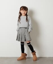 KJLKU45039 a.v.v KIDS(アー・ヴェ・ヴェ) [160]アシメプリーツスカパン ミント