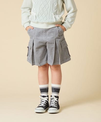 KJLLA41039 a.v.v KIDS [120-160]コーデュロイカーゴキュロット