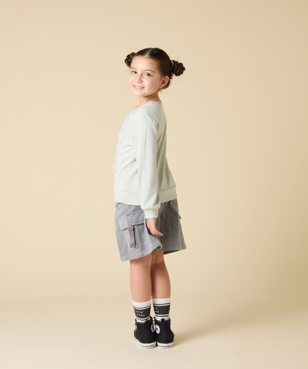 KJLLA41039 a.v.v KIDS(アー・ヴェ・ヴェ) [120-160]コーデュロイカーゴキュロット ライトブルー