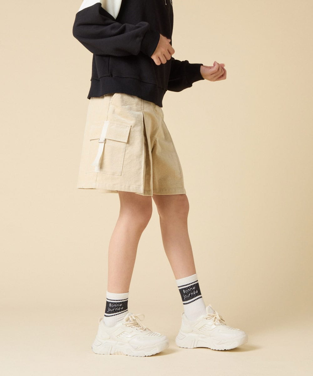 KJLLA41039 a.v.v KIDS(アー・ヴェ・ヴェ) [120-160]コーデュロイカーゴキュロット ライトブルー