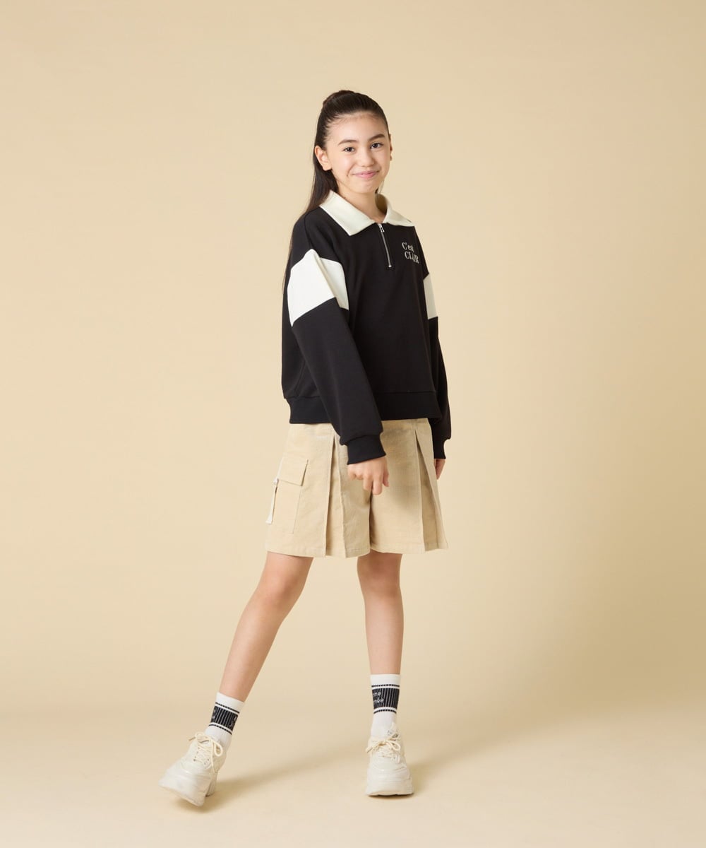 KJLLA41039 a.v.v KIDS(アー・ヴェ・ヴェ) [120-160]コーデュロイカーゴキュロット ライトブルー