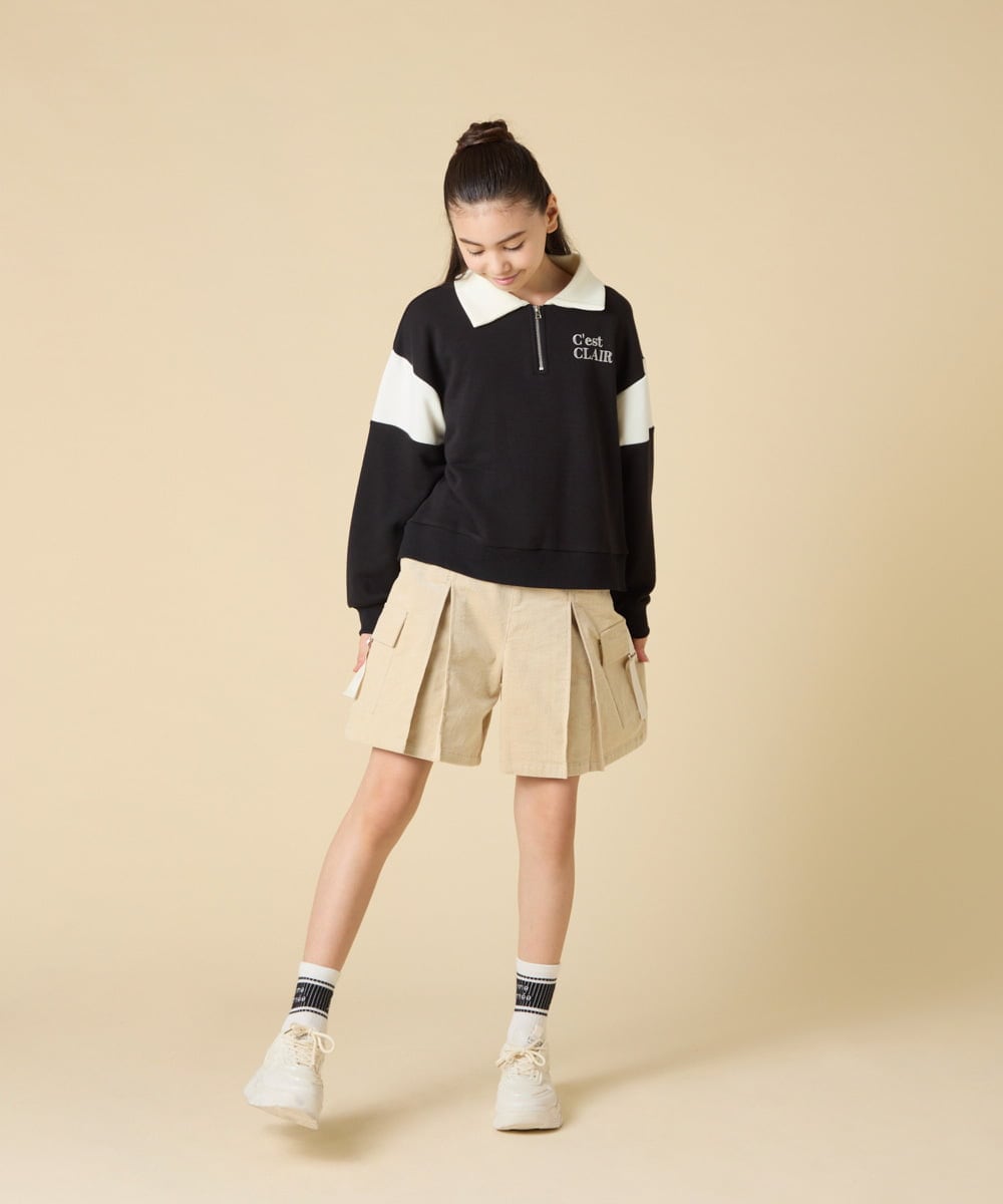 KJLLA41039 a.v.v KIDS(アー・ヴェ・ヴェ) [120-160]コーデュロイカーゴキュロット ライトブルー