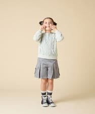 KJLLA41039 a.v.v KIDS(アー・ヴェ・ヴェ) [120-160]コーデュロイカーゴキュロット ライトブルー