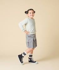 KJLLA41039 a.v.v KIDS(アー・ヴェ・ヴェ) [120-160]コーデュロイカーゴキュロット ライトブルー