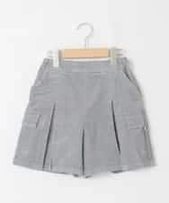 KJLLA41039 a.v.v KIDS(アー・ヴェ・ヴェ) [120-160]コーデュロイカーゴキュロット ライトブルー