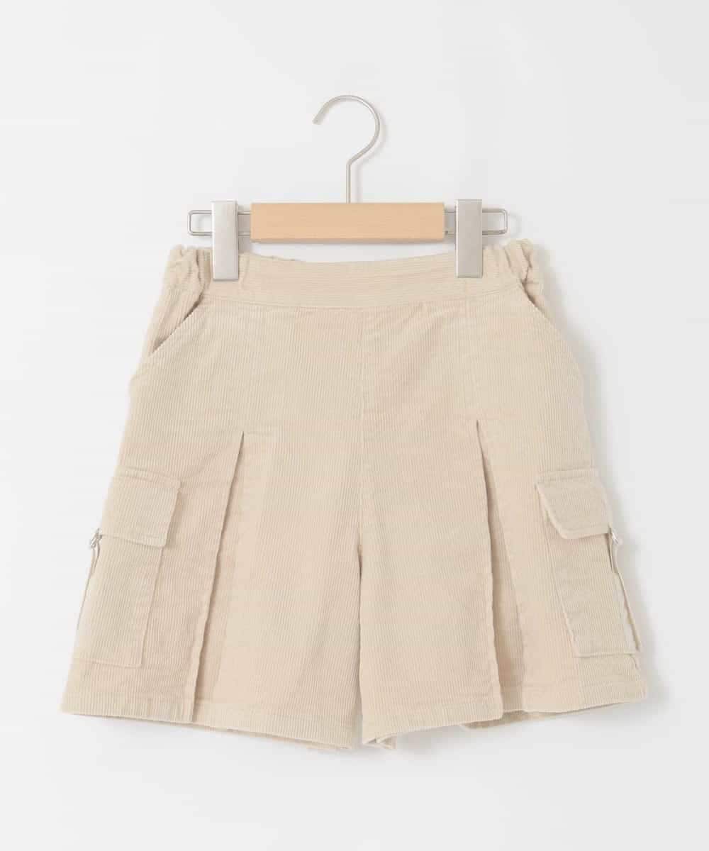 KJLLA41039 a.v.v KIDS(アー・ヴェ・ヴェ) [120-160]コーデュロイカーゴキュロット ベージュ