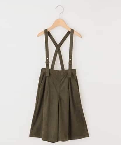 KJLLD10034 a.v.v KIDS [100-130]サスペンダー付きカットスウェードガウチョパンツ[WEB限定サイズ]