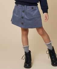 KJLLJ10029 a.v.v KIDS(アー・ヴェ・ヴェ) [100-130]コーデュロイワークラップパンツ[WEB限定サイズ] ブルー