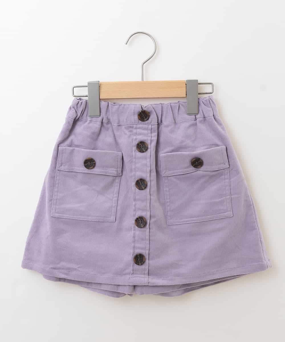 KJLLJ10029 a.v.v KIDS(アー・ヴェ・ヴェ) [100-130]コーデュロイワークラップパンツ[WEB限定サイズ] ラベンダー
