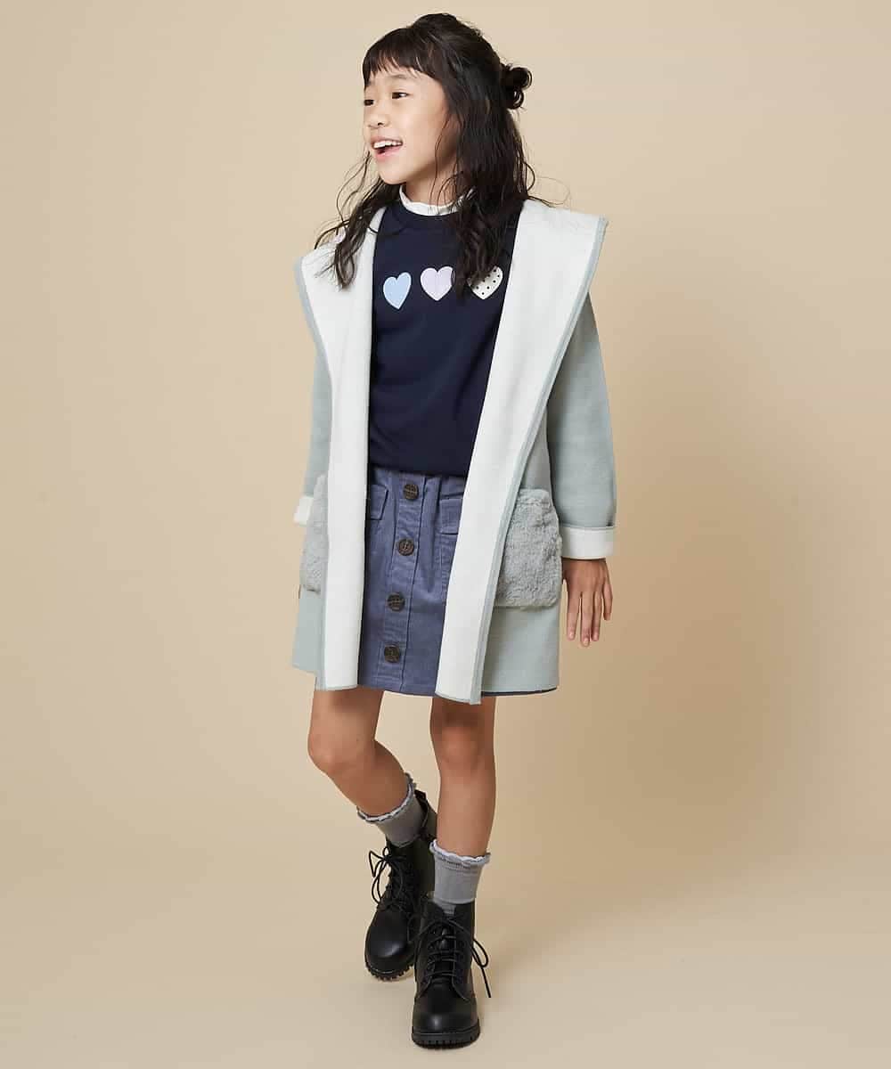 KJLLJ10029 a.v.v KIDS(アー・ヴェ・ヴェ) [100-130]コーデュロイワークラップパンツ[WEB限定サイズ] ラベンダー