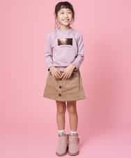 KJLLJ10029 a.v.v KIDS(アー・ヴェ・ヴェ) [100-130]コーデュロイワークラップパンツ[WEB限定サイズ] ラベンダー