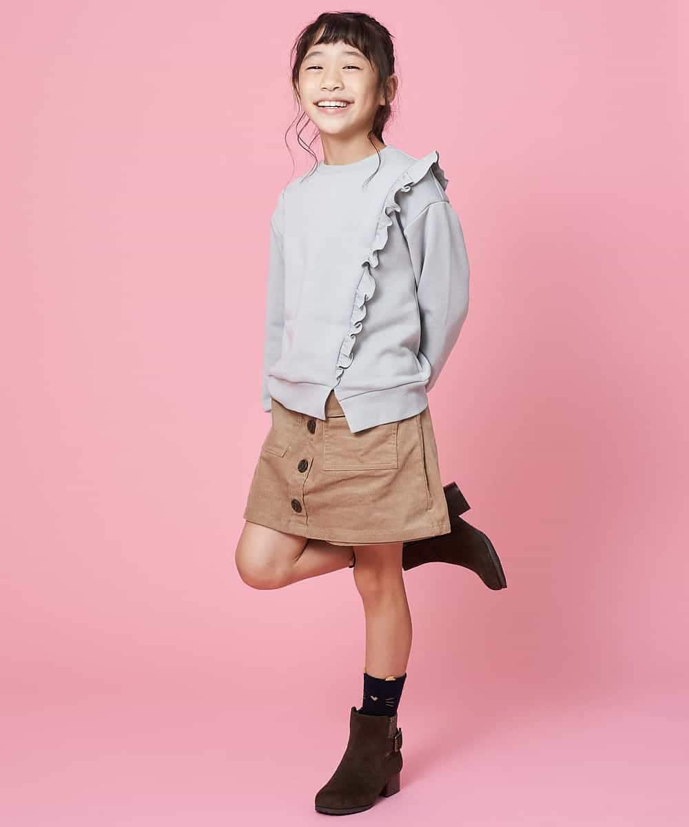 KJLLJ10029 a.v.v KIDS(アー・ヴェ・ヴェ) [100-130]コーデュロイワークラップパンツ[WEB限定サイズ] ラベンダー