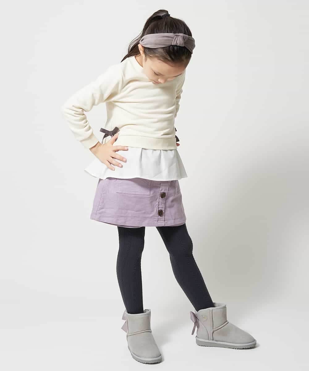 KJLLJ10029 a.v.v KIDS(アー・ヴェ・ヴェ) [100-130]コーデュロイワークラップパンツ[WEB限定サイズ] ラベンダー