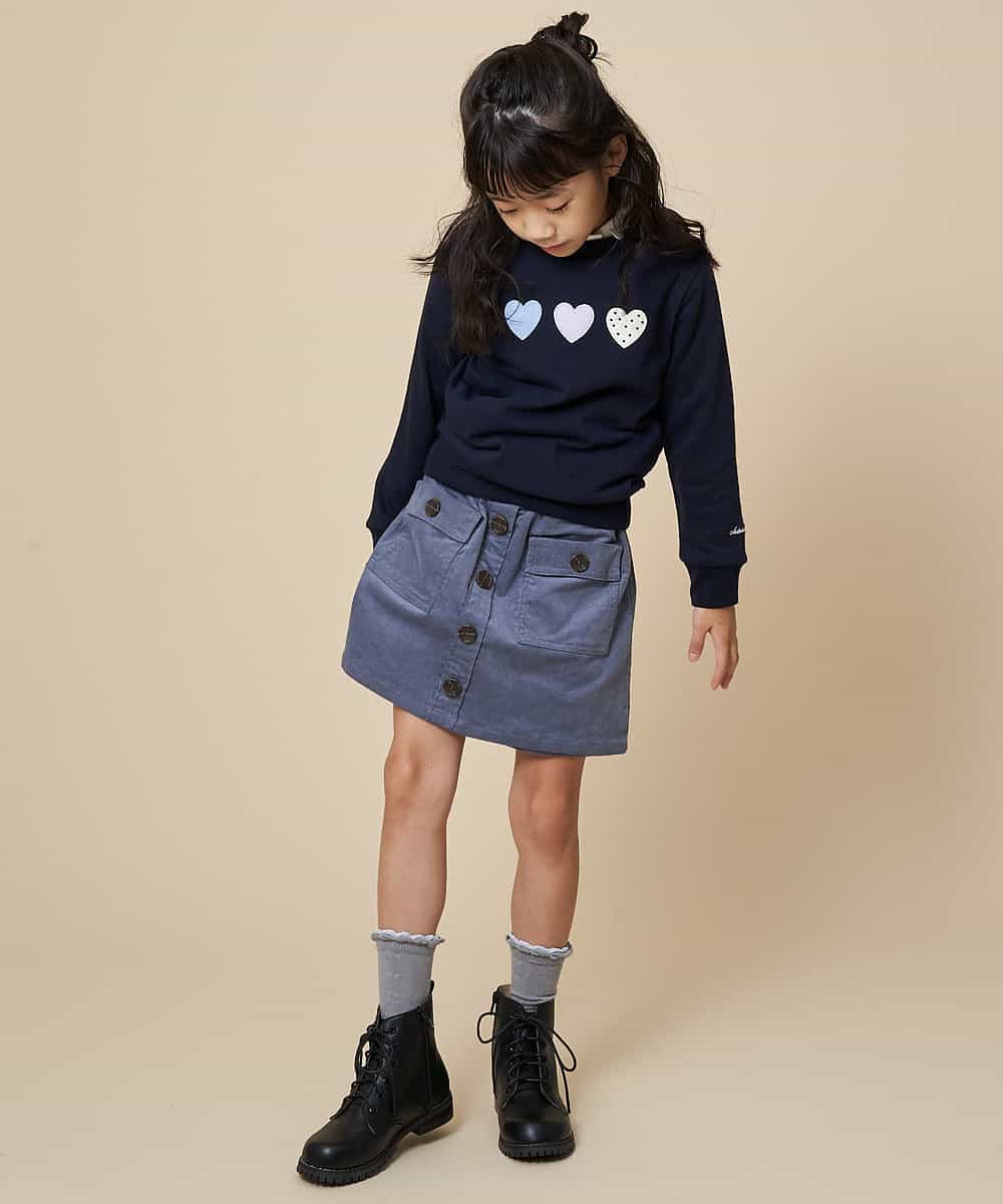KJLLJ10029 a.v.v KIDS(アー・ヴェ・ヴェ) [100-130]コーデュロイワークラップパンツ[WEB限定サイズ] ラベンダー