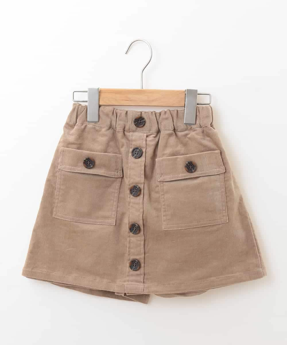 KJLLJ10029 a.v.v KIDS(アー・ヴェ・ヴェ) [100-130]コーデュロイワークラップパンツ[WEB限定サイズ] ベージュ