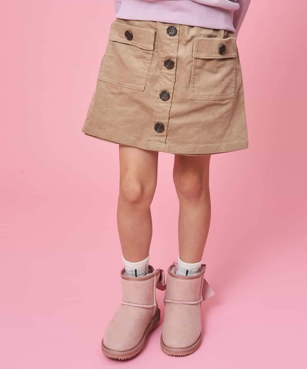 KJLLJ10029 a.v.v KIDS(アー・ヴェ・ヴェ) [100-130]コーデュロイワークラップパンツ[WEB限定サイズ] ベージュ