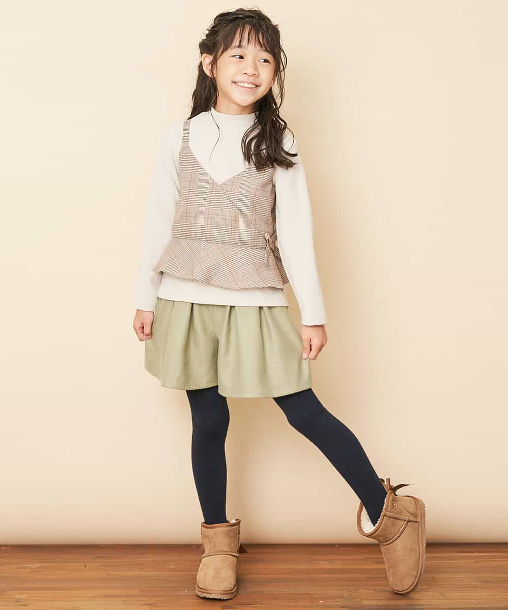 KJLLJ27029 a.v.v KIDS(アー・ヴェ・ヴェ) [100-130]ペーパーバックキュロットパンツ[WEB限定サイズ] ミント