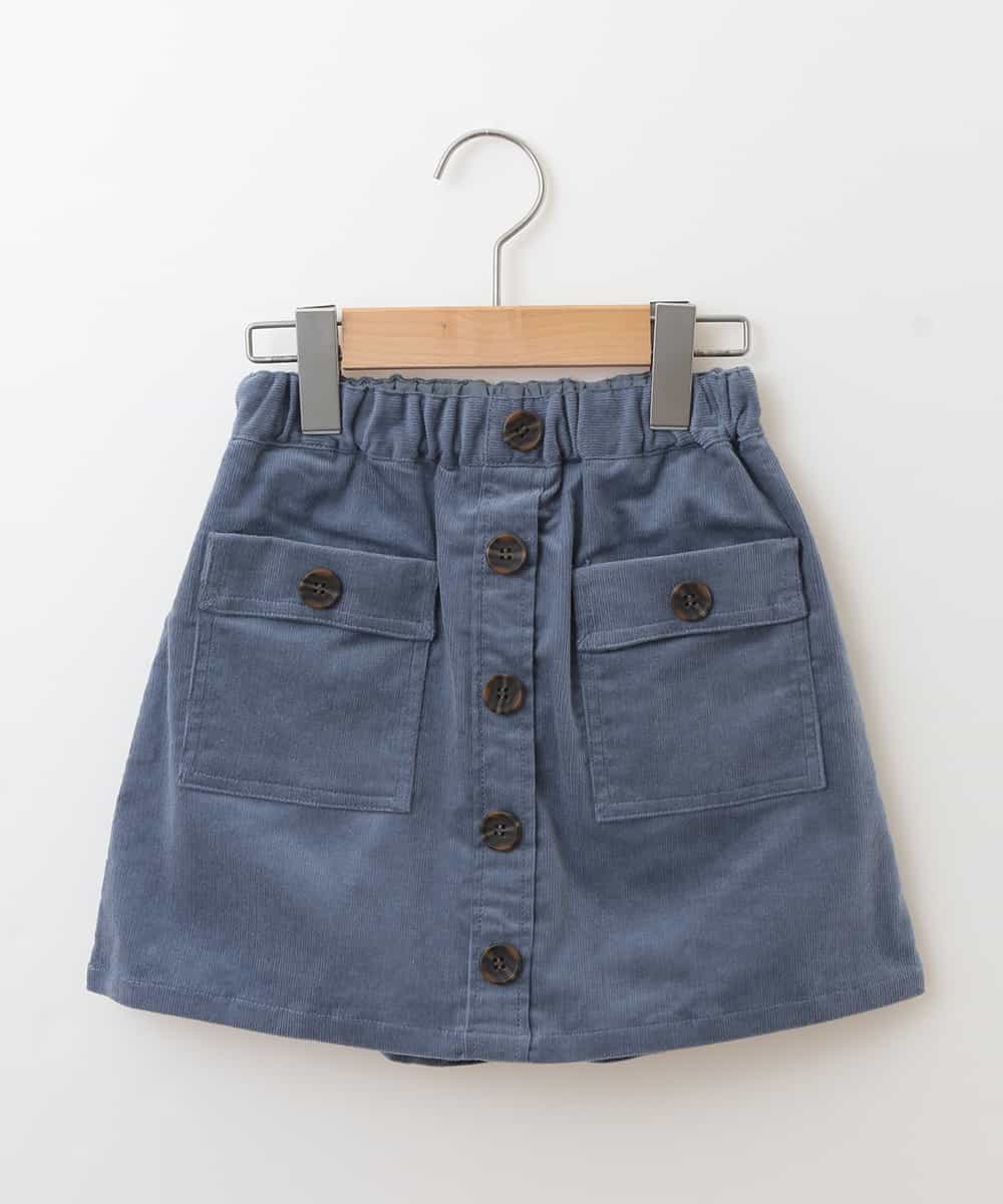 KJLLK10034 a.v.v KIDS(アー・ヴェ・ヴェ) [140-150]コーデュロイワークラップパンツ ブルー