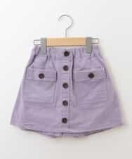 KJLLK10034 a.v.v KIDS(アー・ヴェ・ヴェ) [140-150]コーデュロイワークラップパンツ ラベンダー