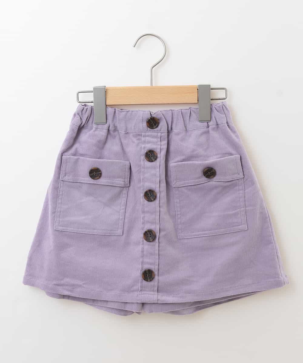 KJLLK10034 a.v.v KIDS(アー・ヴェ・ヴェ) [140-150]コーデュロイワークラップパンツ ラベンダー