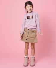 KJLLK10034 a.v.v KIDS(アー・ヴェ・ヴェ) [140-150]コーデュロイワークラップパンツ ラベンダー