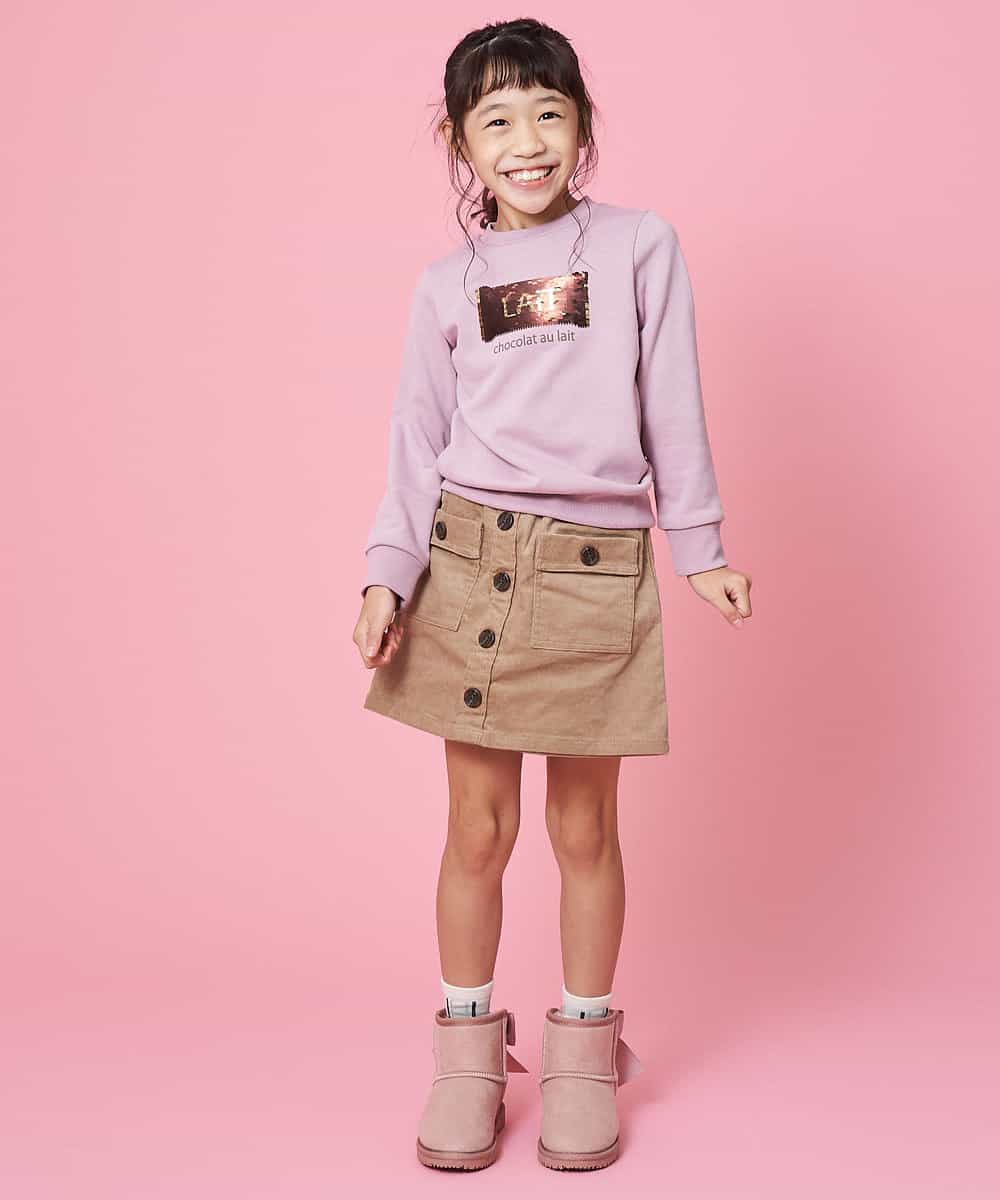 KJLLK10034 a.v.v KIDS(アー・ヴェ・ヴェ) [140-150]コーデュロイワークラップパンツ ラベンダー