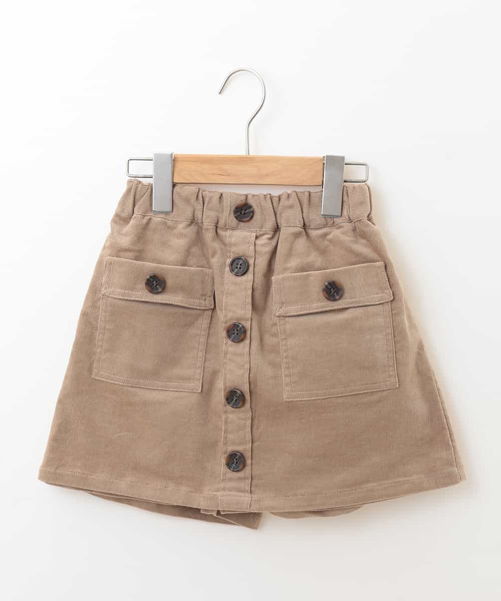 KJLLK10034 a.v.v KIDS(アー・ヴェ・ヴェ) [140-150]コーデュロイワークラップパンツ ベージュ