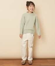 KJLLK25034 a.v.v KIDS(アー・ヴェ・ヴェ) [140-150]ストレッチコールテーパードパンツ アイボリー