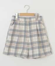KJLLM61029 a.v.v KIDS(アー・ヴェ・ヴェ) [100-130]シャギーチェックショートパンツ ベージュ