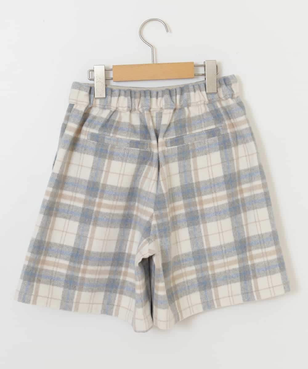 KJLLM61029 a.v.v KIDS(アー・ヴェ・ヴェ) [100-130]シャギーチェックショートパンツ ベージュ