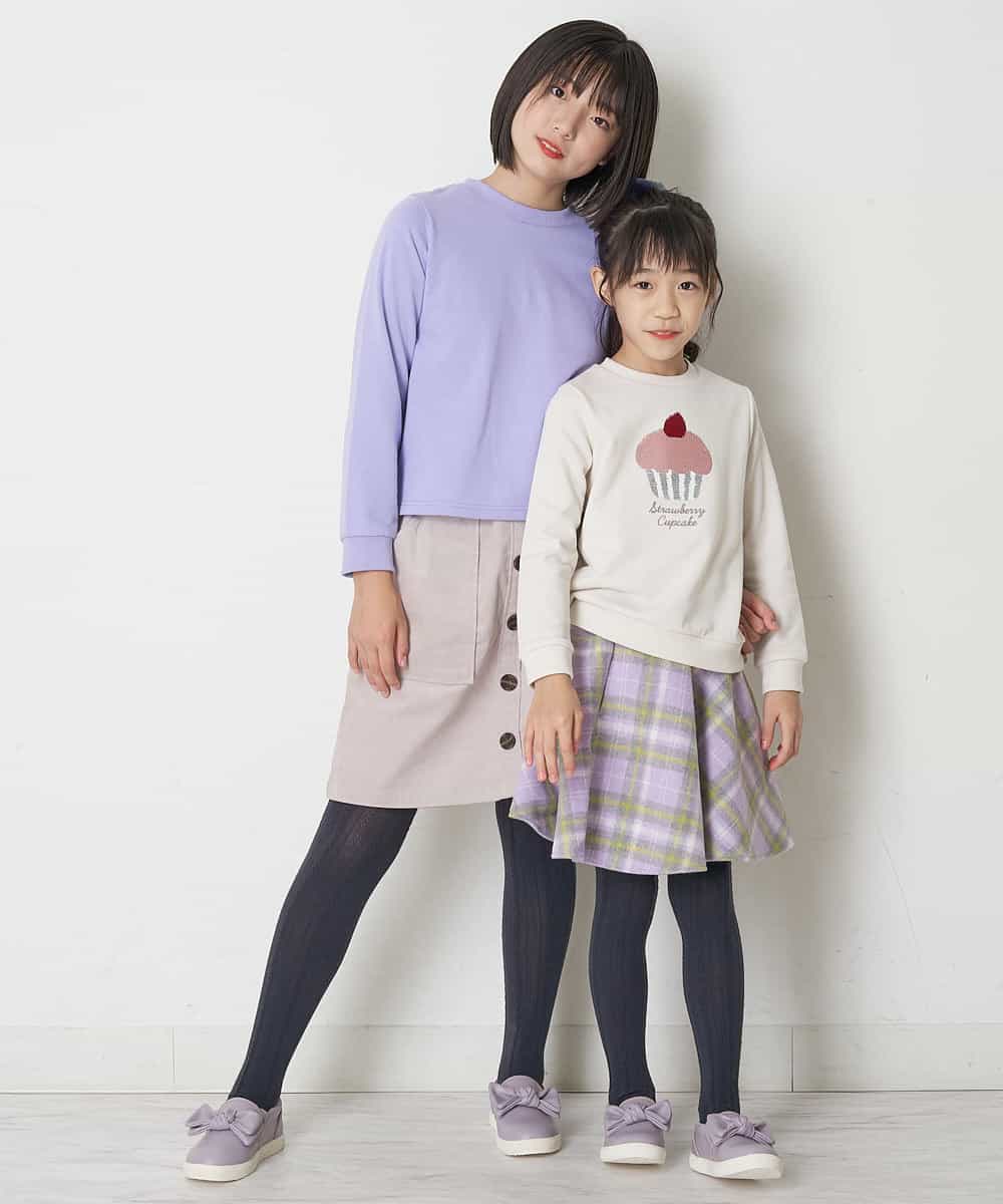 KJLLO60039 a.v.v KIDS(アー・ヴェ・ヴェ) [160]フロントボタンコーデュロイスカパン ベージュ