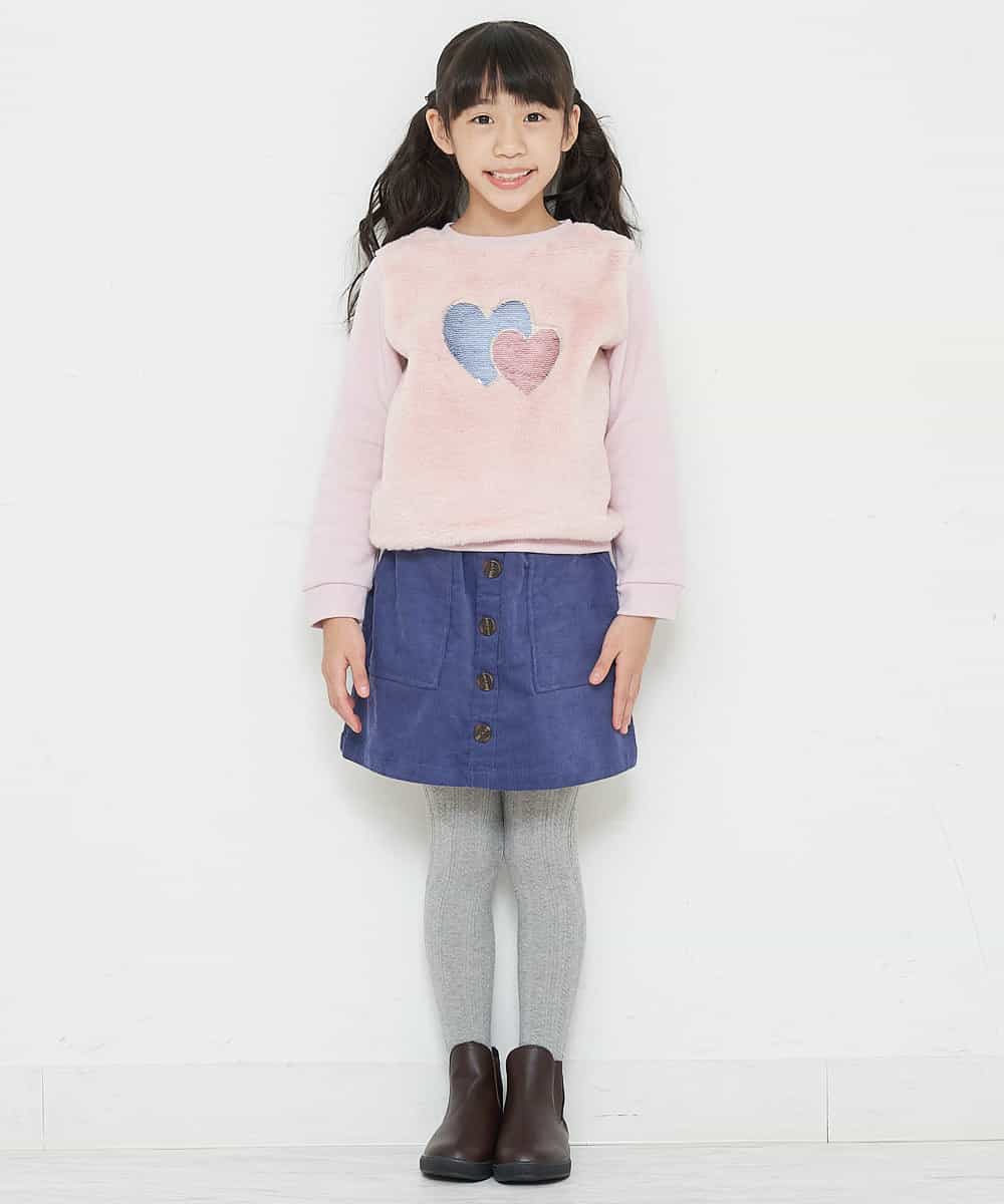 KJLLO60039 a.v.v KIDS(アー・ヴェ・ヴェ) [160]フロントボタンコーデュロイスカパン ベージュ
