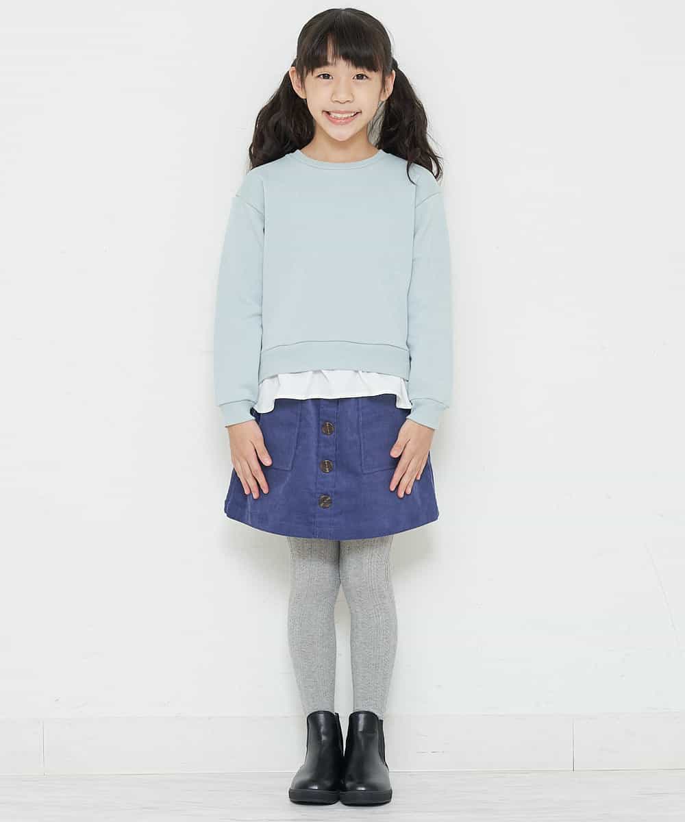 KJLLO60039 a.v.v KIDS(アー・ヴェ・ヴェ) [160]フロントボタンコーデュロイスカパン ベージュ