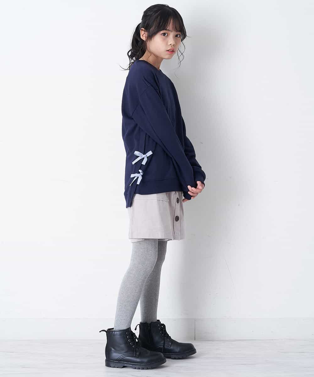 KJLLO60039 a.v.v KIDS(アー・ヴェ・ヴェ) [160]フロントボタンコーデュロイスカパン ベージュ