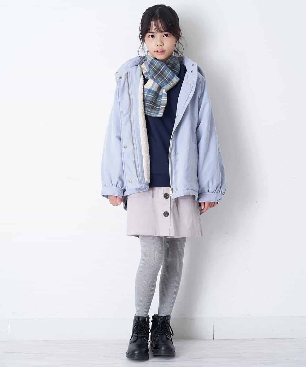 KJLLO60039 a.v.v KIDS(アー・ヴェ・ヴェ) [160]フロントボタンコーデュロイスカパン ベージュ