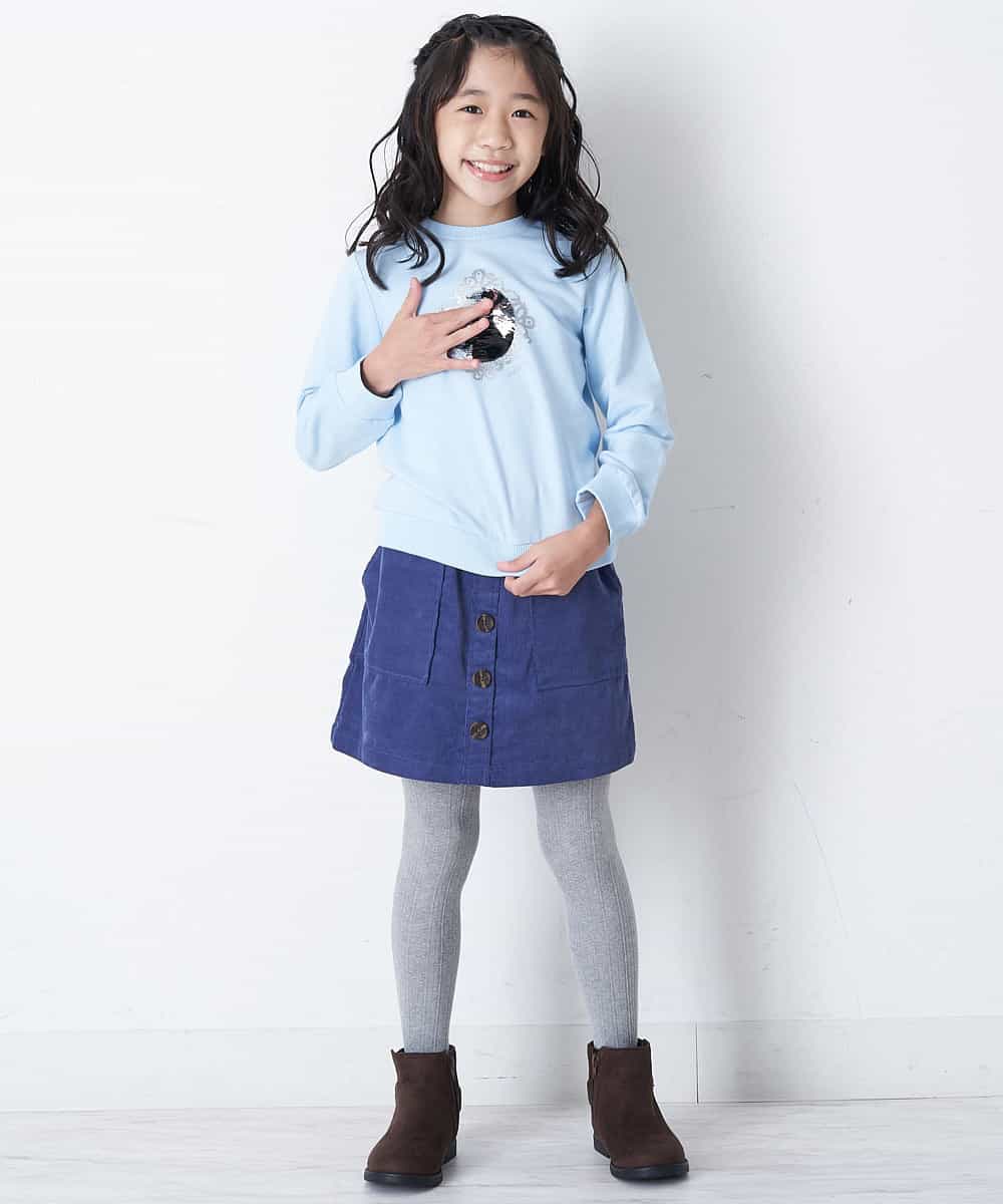 KJLLO60039 a.v.v KIDS(アー・ヴェ・ヴェ) [160]フロントボタンコーデュロイスカパン ベージュ