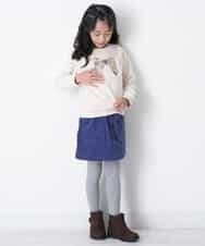 KJLLO60039 a.v.v KIDS(アー・ヴェ・ヴェ) [160]フロントボタンコーデュロイスカパン ベージュ