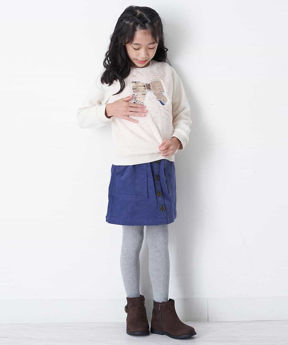 KJLLO60039 a.v.v KIDS(アー・ヴェ・ヴェ) [160]フロントボタンコーデュロイスカパン ベージュ