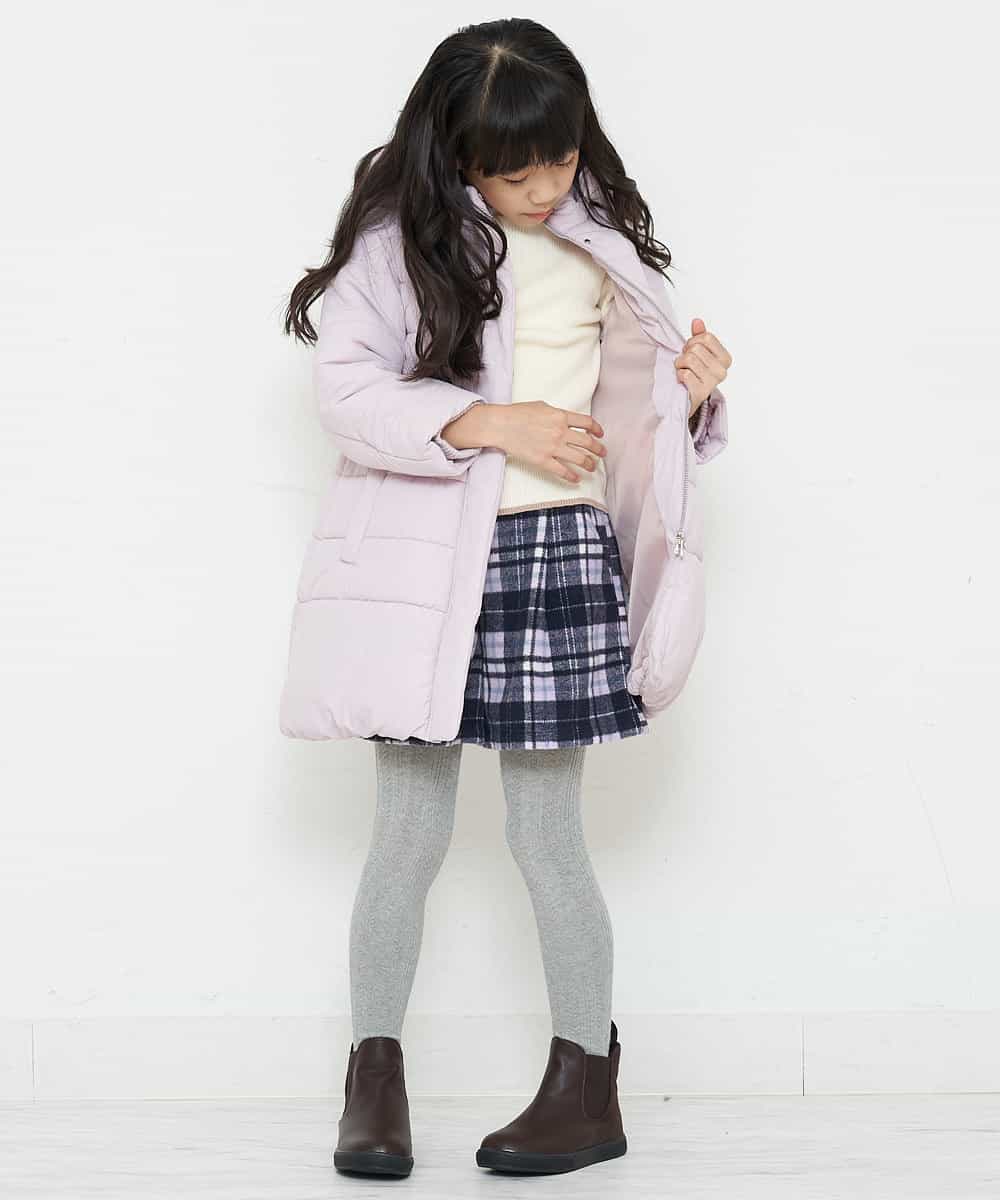 KJLLO61039 a.v.v KIDS(アー・ヴェ・ヴェ) [160]シャギーチェックショートパンツ ベージュ