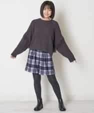 KJLLO61039 a.v.v KIDS(アー・ヴェ・ヴェ) [160]シャギーチェックショートパンツ ベージュ