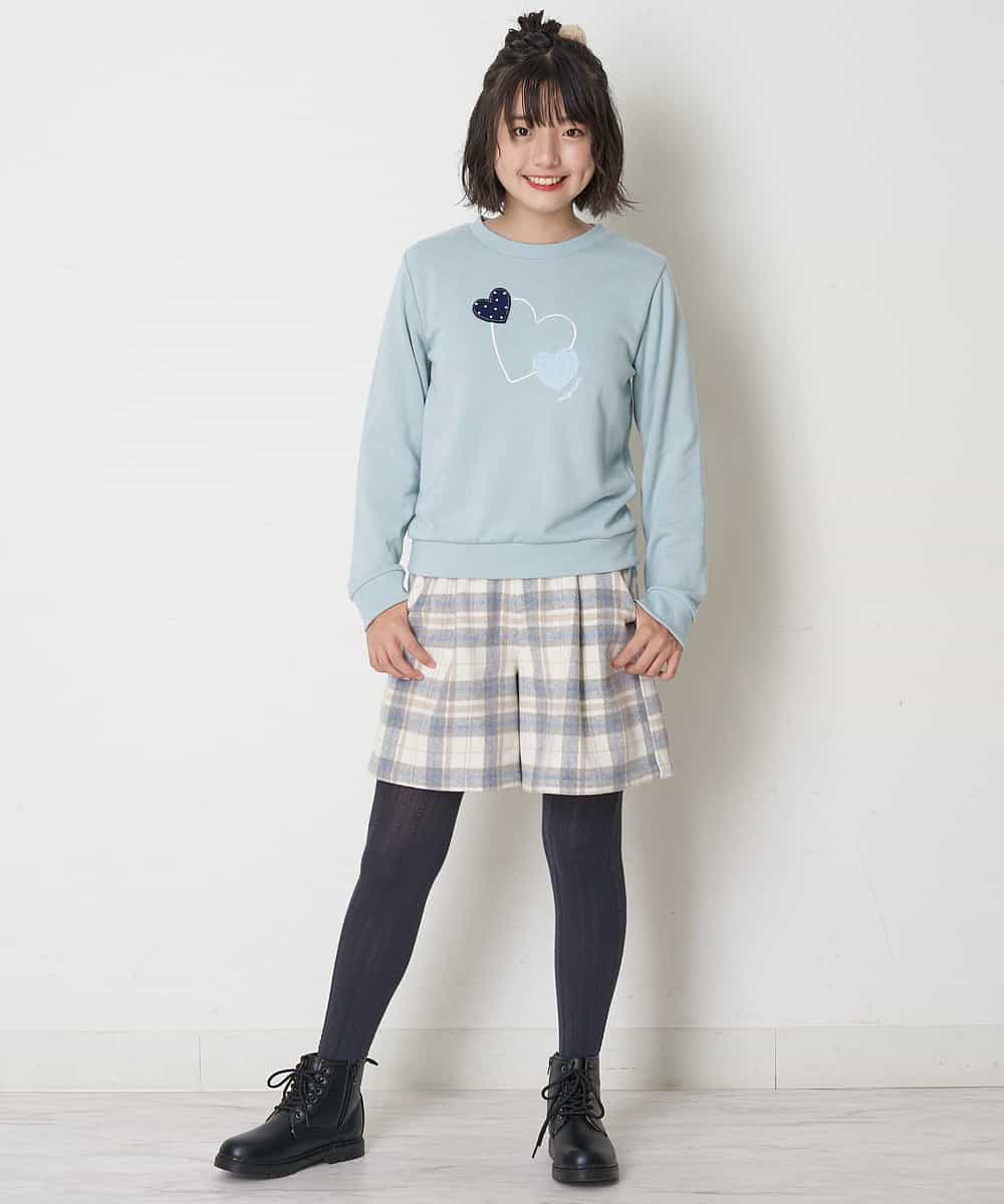 KJLLO61039 a.v.v KIDS(アー・ヴェ・ヴェ) [160]シャギーチェックショートパンツ ベージュ