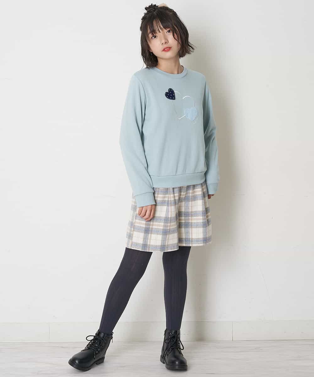 KJLLO61039 a.v.v KIDS(アー・ヴェ・ヴェ) [160]シャギーチェックショートパンツ ベージュ