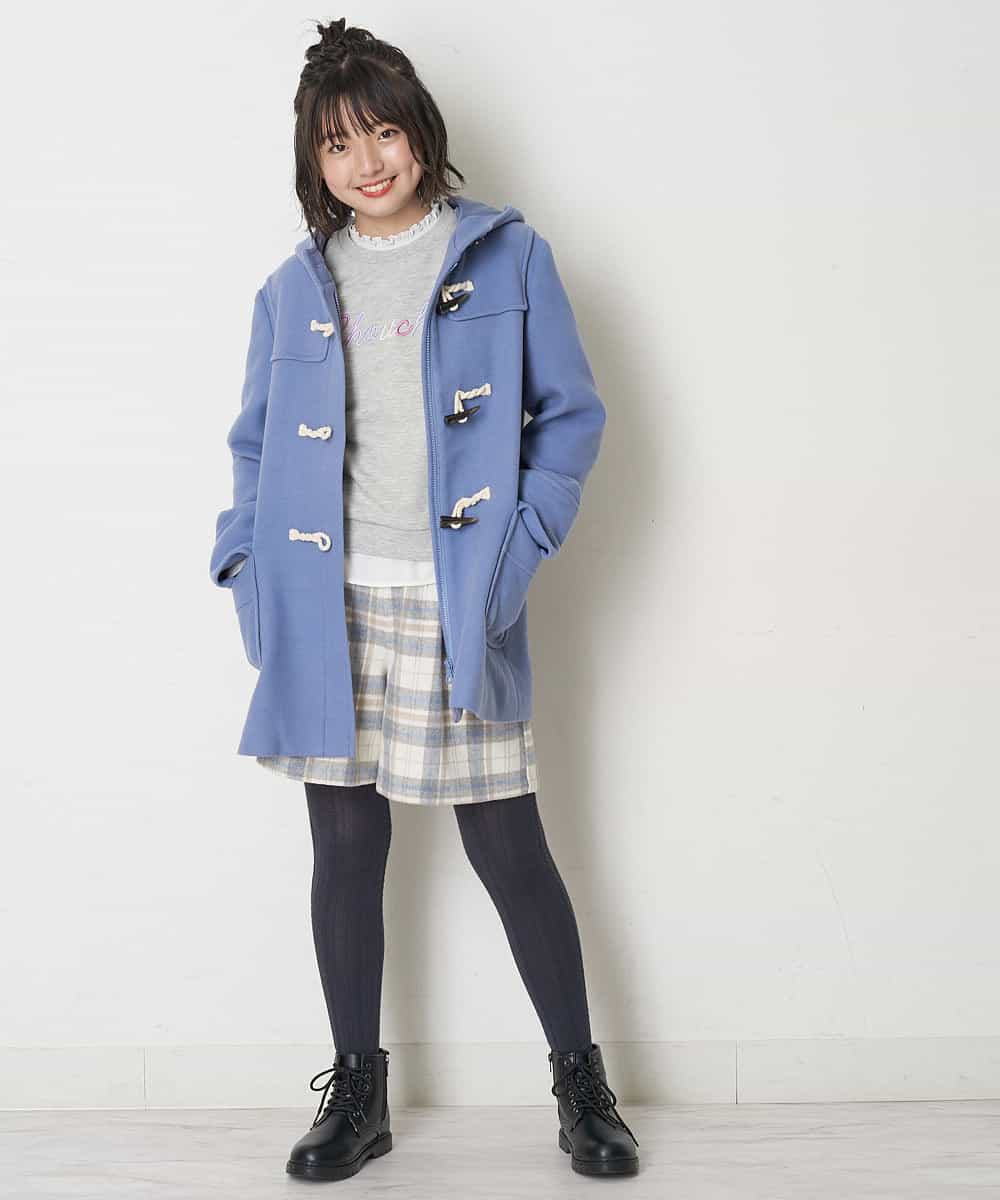 KJLLO61039 a.v.v KIDS(アー・ヴェ・ヴェ) [160]シャギーチェックショートパンツ ベージュ