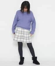 KJLLO61039 a.v.v KIDS(アー・ヴェ・ヴェ) [160]シャギーチェックショートパンツ ベージュ