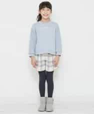 KJLLO61039 a.v.v KIDS(アー・ヴェ・ヴェ) [160]シャギーチェックショートパンツ ベージュ