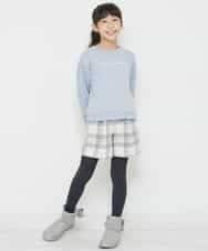 KJLLO61039 a.v.v KIDS(アー・ヴェ・ヴェ) [160]シャギーチェックショートパンツ ベージュ